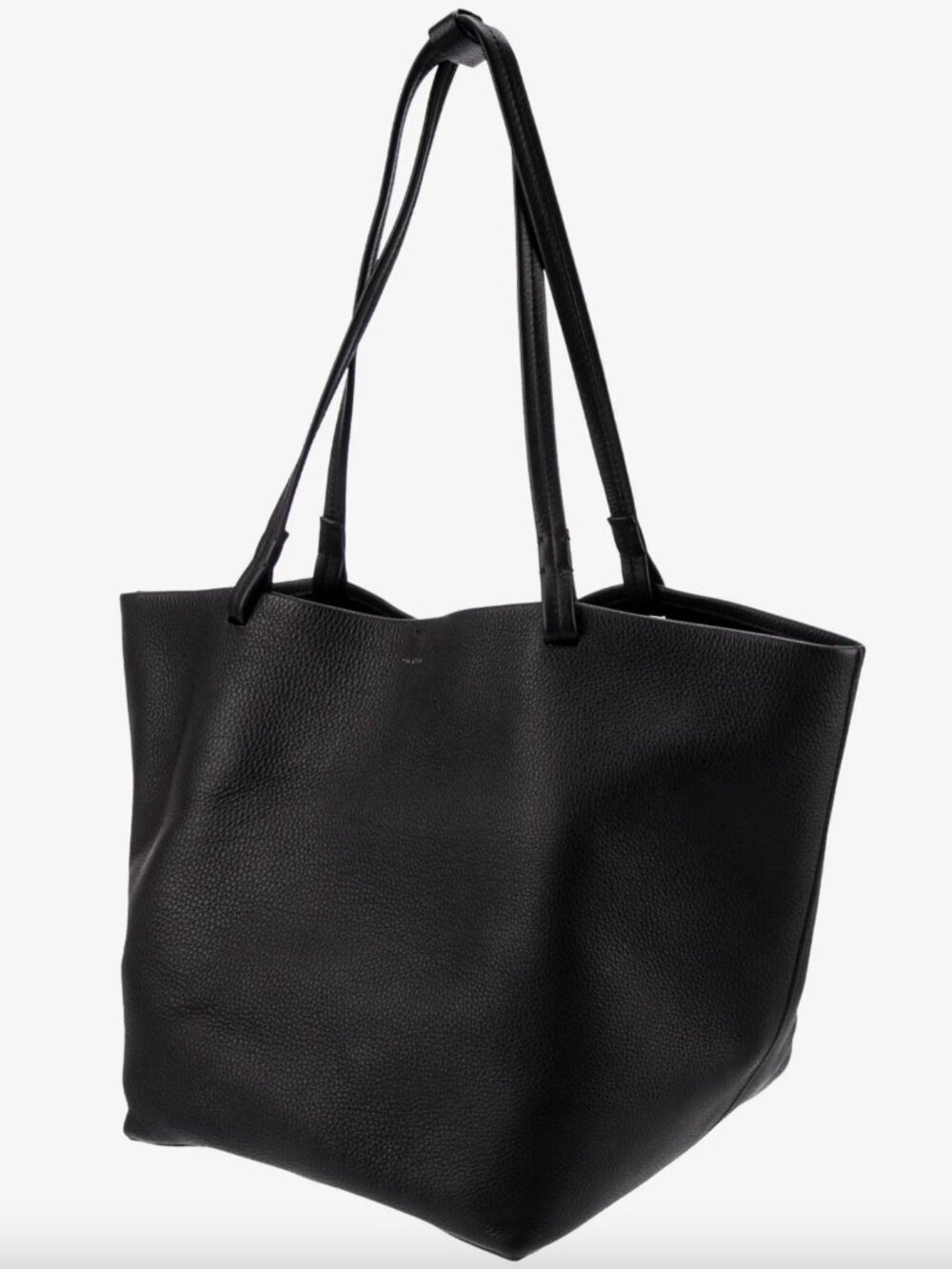 The Row Park Tote Three Black Grained Leather Tote Bag - Picture 4 of 6
